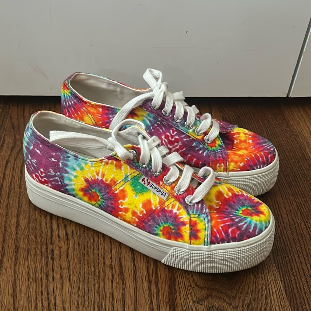 Superga Tie-Dye Platform Sneakers
